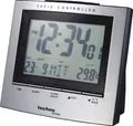 Produktbild: Tisch-/Weckuhr mit Snoozefunktion, integriertes Thermometer, alu-schwarz