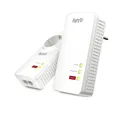 Produktbild: FRITZ! Powerline 1260E WLAN Set 1200 Mbit/s Eingebauter Ethernet-Anschluss Weiß (20002795)