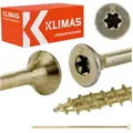 Produktbild: Klimas - Bichromatierte Holzschraube - Senkkopf - Teilgewinde - Torx-abdruck - Antisplit-spitze 6 X 220 - Packung Mit 100 Stück