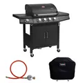 Produktbild: TAINO RED 4+1 Brenner Gasgrill Abdeckung Set Gasregler BBQ Zubehör Cover