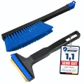 Produktbild: Set Eiskratzer Auto mit Besen - Murska Schneebesen Auto - schnell, einfach & mühelos - Messing Scheibenkratzer - praktisches Profi Set - Schneekratzer & Schneefeger Schneebürste Finnland Schwarz Blau