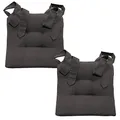 Produktbild: Magma Heimtextil Stuhlkissen Sitzkissen Schleifenband Auflage Polster Stuhl Stuhlauflage Rattanstühle extra dick Esszimmerstühle 2er Set Indoor Outdoor