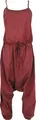 Produktbild: Boho Jumpsuit, Baumwoll Sommer Pluderhose, Overall, Aladin Hosenkleid - Rot, Damen, Baumwolle, Hosen