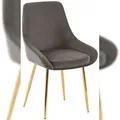Produktbild: CLP Esszimmerstuhl Elmira Samt anthrazit/Metall gold