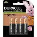 Produktbild: Duracell Akku Rechargeable Ultra, 1,2 V, 2500 mAh, AA, NiMH, 4 Stück