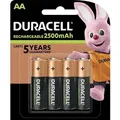 Produktbild: Duracell NiMH AA Mignon 2500mAh HR6 Akku - 4er Verpackung