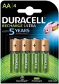 Produktbild: Duracell Akku Recharge Ultra AA Mignon 2.500 mAh 4 Stück Batterie