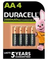 Produktbild: Duracell Wiederaufladbare AA Batterie 2500mah 4 Stück - DURALOCK/AA/B4