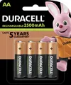 Produktbild: Duracell Akku NiMH Mignon AA HR06 1.2 V / 2500 mAh (4er Blister)