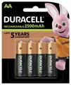 Produktbild: Duracell Akku Recharge Ultra Mignon AA HR6 NiMH 1,2V 2500 mAh 4er Blister