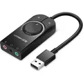 Produktbild: Externe Musik-Soundkarte / USB-Adapter Mini-Jack 3,5mm 15cm Ugreen Audio Adapter