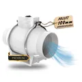 Produktbild: 100mm Abluft Turbo Lüfter ohne Kabel für Festmontage Ventilator Rohr Axial regel