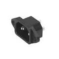 Produktbild: WITTKOWARE Kaltgeräte-Einbaustecker (Netzbuchse), 4,8 mm Flackstecker/Lötanschluss, Belastbarkeit 10A/250V~, schwarz