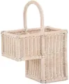 Produktbild: Krines Home Treppenkorb Korb mit Griff für Treppe Stufenkorb Treppenkorb aus Rattan geflochten, Handarbeit Tragekorb
