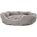 Produktbild: Dehner Tierbett Sammy, oval, grau, versch. Größen, hochwertiges Hundebett/Katzenbett, mit herausnehmbarem Liegekissen grau 90 cm