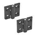 Produktbild: Ganter Normelemente GN 237-ZD-50-50-A-SW Hinges 237-ZD-50-50-A-SW-Scharniere, schwarz, strukturmatt, Länge l1: 50mm Länge l2: 50mm, 2 Stück
