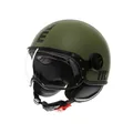 Produktbild: MOMO Design - FGTR CLASSIC E2206, Jet-Helm, offener Helm für Motorräder und Motorroller, für Männer und Frauen, Matt Military Green/Black, M
