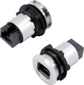 Produktbild: TRU Components RJ45-02 RJ-Einbaubuchse RJ45 CAT5 8/8 1417396 Buchse, Einbau Silber 1St.