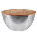 Produktbild: Riess Ambiente Couchtisch Orient Storage 60cm - Natur Silber - Akazienholz