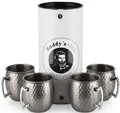 Produktbild: Buddy's Becher Buddy´s Bar, 4-tlg., Edelstahl, Moscow Mule Becher, 500 ml, hochwert. Edelstahl, Hammerschlag-Effekt