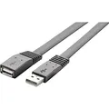 Produktbild: Renkforce USB-Kabel USB 2.0 USB-A Stecker, USB-A Buchse 1.00m Schwarz hochflexibel