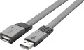Produktbild: Renkforce USB-Kabel USB 2.0 USB-A Stecker, USB-A Buchse 1.00m Schwarz hochflexibel RF-4087404