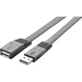 Produktbild: Renkforce USB-Kabel  USB 2.0 USB-A Stecker, USB-A Buchse 1.00 m Schwarz hochf...