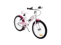 Produktbild: Actionbikes Kinderfahrrad Butterfly 20 Zoll, Pink, Fahrradständer, Kettenschutz, Antirutschgriffe (Weiß/Pink)