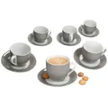 Produktbild: MamboCat 6er Set Variant Grau Kaffeetassen mit Untertassen