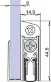Produktbild: Türdichtung Schall-Ex® GS-8 1-407 1-s.L.833mm Alu.silberf.GLT ATHMER