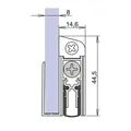 Produktbild: Athmer Türdichtung Schall-Ex® GS-8 1-407 1-s.L.833mm Alu.silberf.GLT