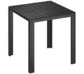 Produktbild: STEELSØN Gartentisch Alaris mit Tischplatte aus Kunstholz (für 4 Personen, schwarz), aus Aluminium pulverbeschichtet, wetterfest & UV-beständig