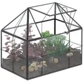 Produktbild: Relaxdays Pflanzenterrarium, Schwarz, Glas, Metall, 23x21x14 cm, Gartenzubehör, Hochbeete