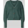 Produktbild: Vero Moda Regular Fit Strickjacke mit Schmuckknöpfen Modell 'LEA' in Dunkelgruen, Größe S