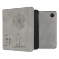 Produktbild: kwmobile Hülle kompatibel mit Tolino Vision 6 Hülle - Kunstleder Cover - Pusteblume Love Grau