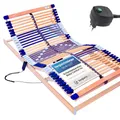 Produktbild: elektrischer Lattenrost 100% BUCHE - Kopf- u. Fußteil elektrisch verstellbar - SCHULTERFRÄSUNG, 7 Zonen, 44 Federleisten, Härteregulierung, Mittelgurt - Motor Comfort 44® - fertig montiert (140x200)