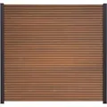 Produktbild: GartenLand WPC Zaun Set Shadowline ca. 180 x 180 cm Sichtschutz Steckzaun Mahagoni Ohne Pfosten