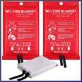 Produktbild: Löschdecke 2er Pack DIN EN 1869:2019 Glasfaser Brandschutzdecke 1m x 1m Küche