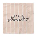 Produktbild: Grafik Werkstatt Servietten mit Spruch | 20 Stück | 12,5 x 12,5 cm | rosa | streifen