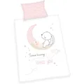 Produktbild: Herding Little Bunny Babybettwäsche 40x60+100x135 cm rosa Baumwolle Hase