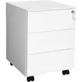 Produktbild: Abschließbarer mobiler Aktenschrank mit 3 Schubladen OFC63WT, 39 x 45 x 55cm – B