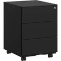 Produktbild: Abschließbarer mobiler Aktenschrank mit 3 Schubladen OFC63BK, 39 x 45 x 55cm – B