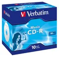 Produktbild: VERBATIM CD-R AUDIO 700MB 16x Speed 10er JewelCase Rohlinge 80min