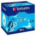 Produktbild: CD-R Verbatim Music CD-R 700 MB Schwarz [10 Stück]