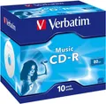 Produktbild: 50 Verbatim CD-R 80Min AUDIO Music Rohlinge Crystal Surface Color Jewelcase