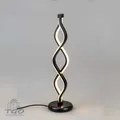 Produktbild: Formano LED Lampe Spirale auf Fuß schwarzem Metall 24x46cm-610454