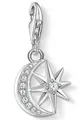 Produktbild: THOMAS SABO Charm-Einhänger Stern & Mond, mit Zirkonia (synth)