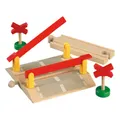 Produktbild: BRIO Bahnübergang 4-tlg. Holzeisenbahn Eisenbahn Holzspielzeug Holz Spielzeug
