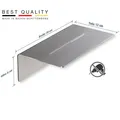 Produktbild: Duschablage Edelstahl sichere Verklebung, 20 cm breit, Duschregal - PHOS Design