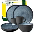 Produktbild: BRUNNER Camping-Geschirr-Set Melamin 1-2 Personen | 8-Teilig - Teller, Schüsseln & Becher | Tete a Tete Venetian - Für Wohnmobil, Wohnwagen & Boot - Bruchfest, Leicht & Anti-Slip